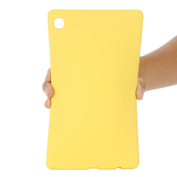 For Samsung Galaxy Tab A7 Lite Solid Color Liquid Silicone Shockpoof Tablet Case(Yellow) by bashfashion