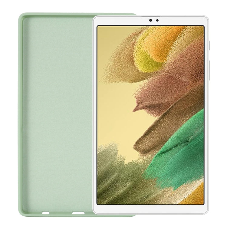 For Samsung Galaxy Tab A7 Lite Solid Color Liquid Silicone Shockpoof Tablet Case(Green) by bashfashion