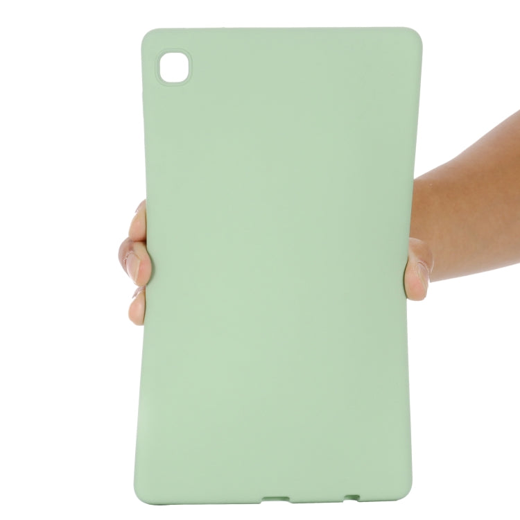 For Samsung Galaxy Tab A7 Lite Solid Color Liquid Silicone Shockpoof Tablet Case(Green) by bashfashion