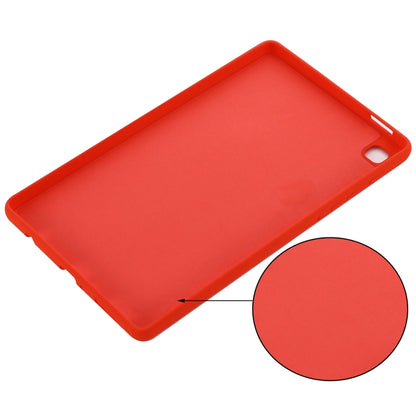 For Samsung Galaxy Tab A7 Lite Solid Color Liquid Silicone Shockpoof Tablet Case(Red) by bashfashion