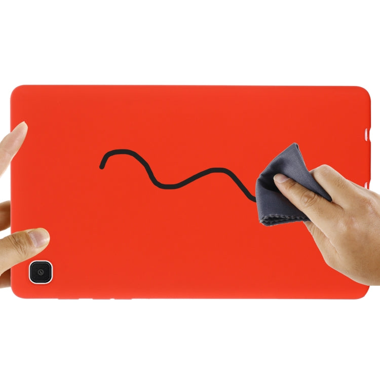 For Samsung Galaxy Tab A7 Lite Solid Color Liquid Silicone Shockpoof Tablet Case(Red) by bashfashion