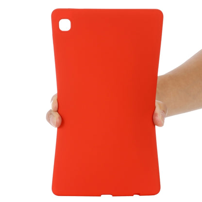 For Samsung Galaxy Tab A7 Lite Solid Color Liquid Silicone Shockpoof Tablet Case(Red) by bashfashion