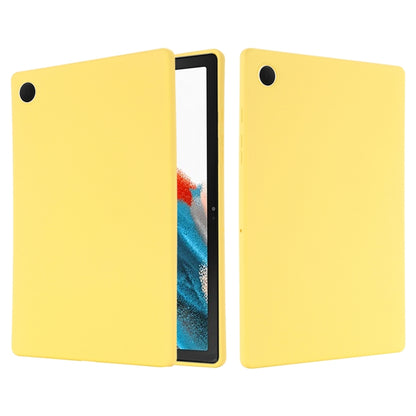 For Samsung Galaxy Tab A8 10.5 2021 Solid Color Liquid Silicone Shockpoof Tablet Case(Yellow) by bashfashion
