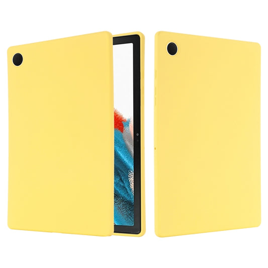 For Samsung Galaxy Tab A8 10.5 2021 Solid Color Liquid Silicone Shockpoof Tablet Case(Yellow) by bashfashion