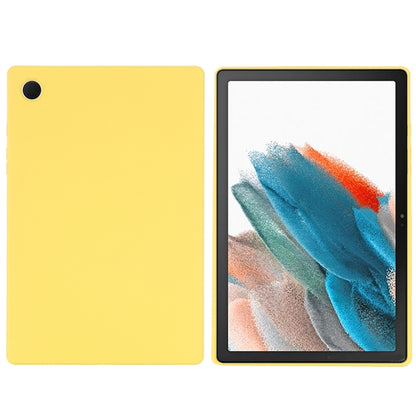 For Samsung Galaxy Tab A8 10.5 2021 Solid Color Liquid Silicone Shockpoof Tablet Case(Yellow) by bashfashion