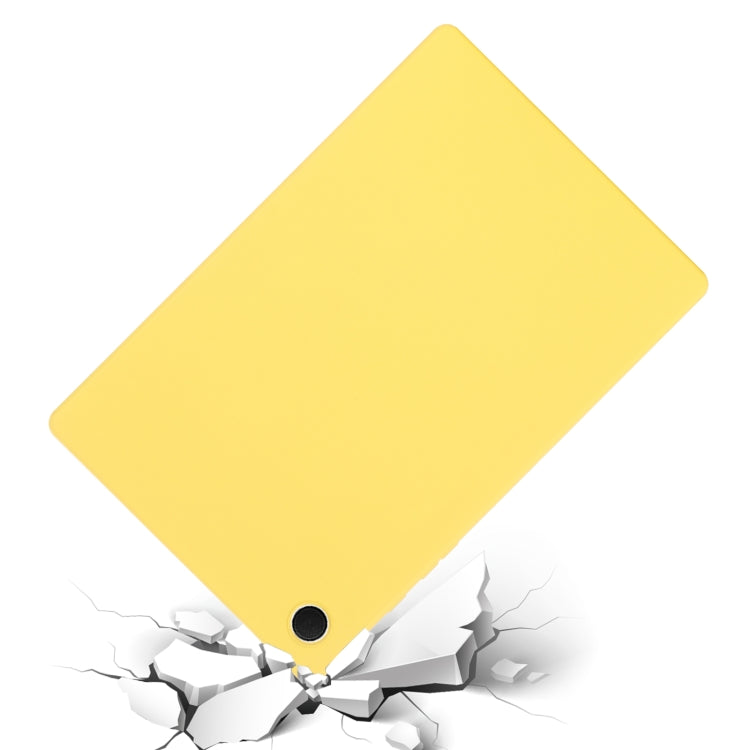 For Samsung Galaxy Tab A8 10.5 2021 Solid Color Liquid Silicone Shockpoof Tablet Case(Yellow) by bashfashion