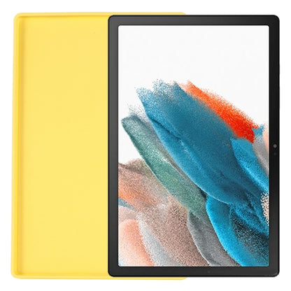 For Samsung Galaxy Tab A8 10.5 2021 Solid Color Liquid Silicone Shockpoof Tablet Case(Yellow) by bashfashion