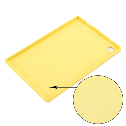 For Samsung Galaxy Tab A8 10.5 2021 Solid Color Liquid Silicone Shockpoof Tablet Case(Yellow) by bashfashion