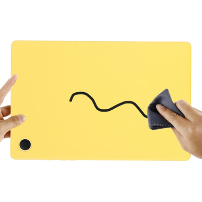 For Samsung Galaxy Tab A8 10.5 2021 Solid Color Liquid Silicone Shockpoof Tablet Case(Yellow) by bashfashion