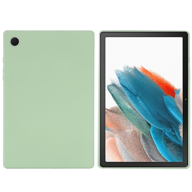 For Samsung Galaxy Tab A8 10.5 2021 Solid Color Liquid Silicone Shockpoof Tablet Case(Green) by bashfashion