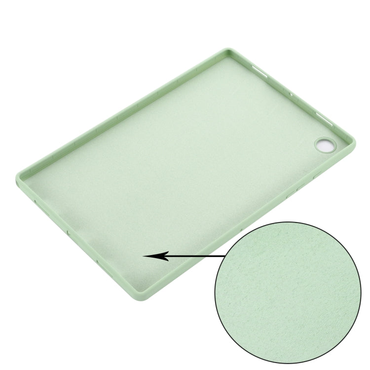 For Samsung Galaxy Tab A8 10.5 2021 Solid Color Liquid Silicone Shockpoof Tablet Case(Green) by bashfashion