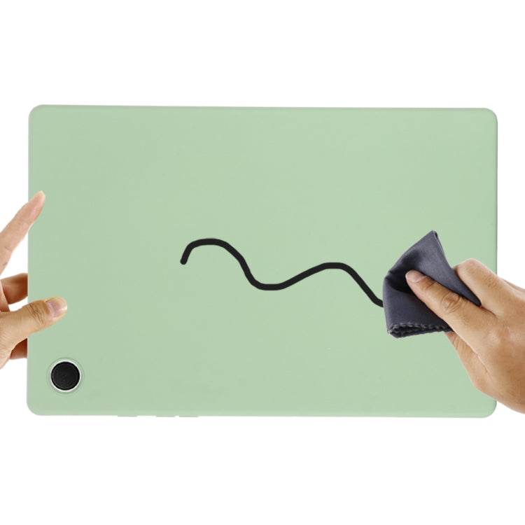 For Samsung Galaxy Tab A8 10.5 2021 Solid Color Liquid Silicone Shockpoof Tablet Case(Green) by bashfashion