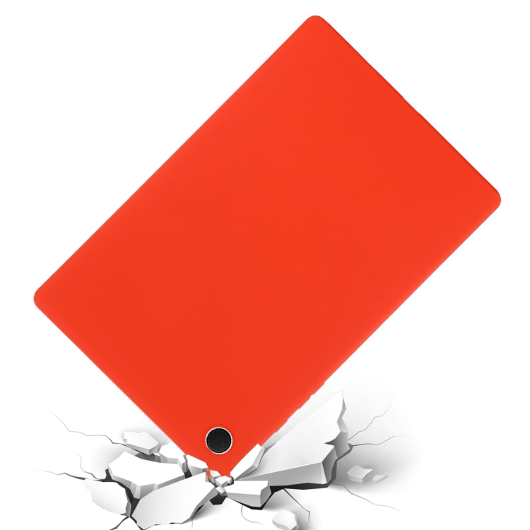 For Samsung Galaxy Tab A8 10.5 2021 Solid Color Liquid Silicone Shockpoof Tablet Case(Red) by bashfashion