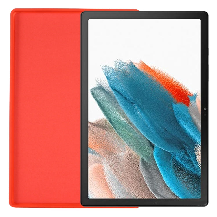 For Samsung Galaxy Tab A8 10.5 2021 Solid Color Liquid Silicone Shockpoof Tablet Case(Red) by bashfashion