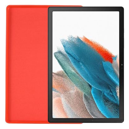For Samsung Galaxy Tab A8 10.5 2021 Solid Color Liquid Silicone Shockpoof Tablet Case(Red) by bashfashion