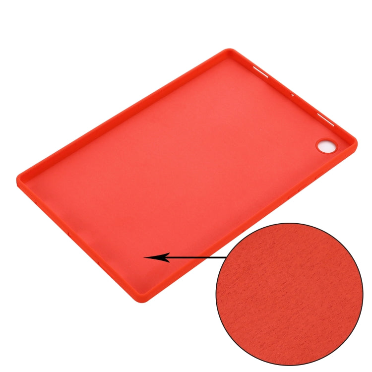 For Samsung Galaxy Tab A8 10.5 2021 Solid Color Liquid Silicone Shockpoof Tablet Case(Red) by bashfashion