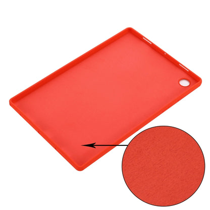For Samsung Galaxy Tab A8 10.5 2021 Solid Color Liquid Silicone Shockpoof Tablet Case(Red) by bashfashion