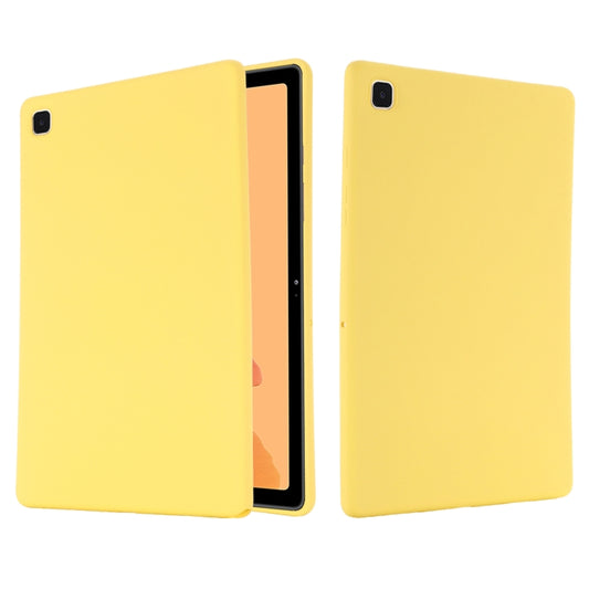 For Samsung Galaxy Tab A7 2020 Solid Color Liquid Silicone Shockpoof Tablet Case(Yellow) by bashfashion