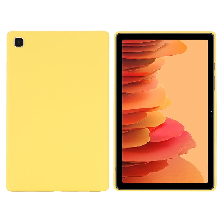 For Samsung Galaxy Tab A7 2020 Solid Color Liquid Silicone Shockpoof Tablet Case(Yellow) by bashfashion