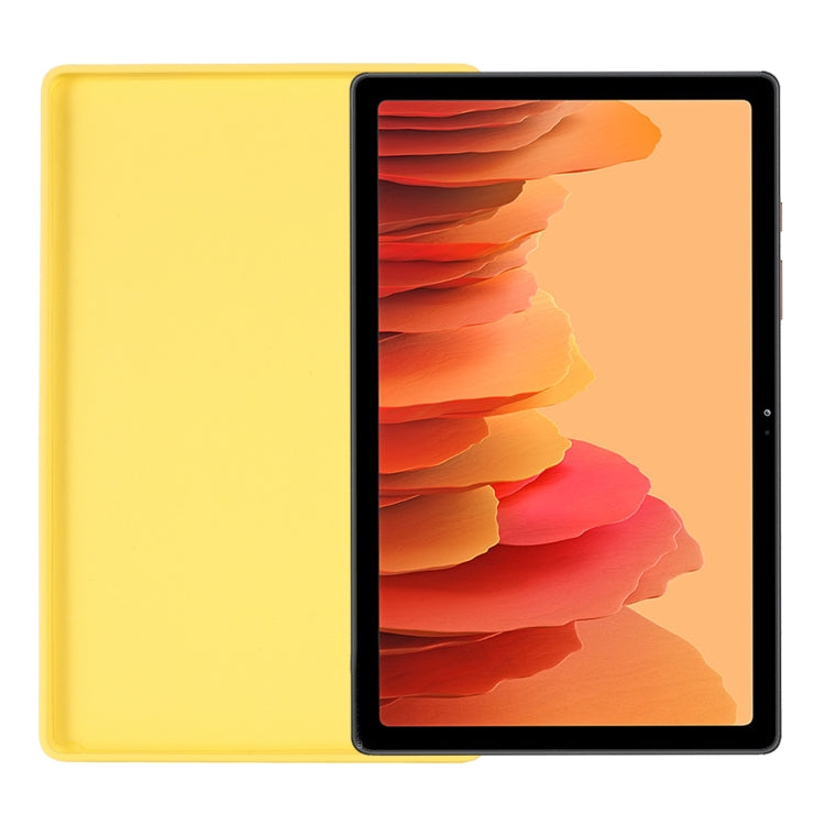 For Samsung Galaxy Tab A7 2020 Solid Color Liquid Silicone Shockpoof Tablet Case(Yellow) by bashfashion