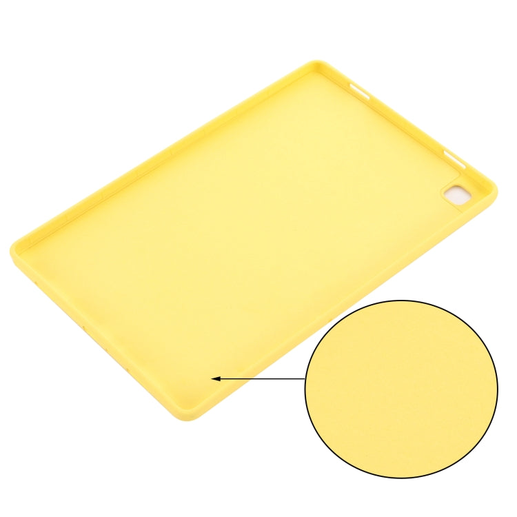 For Samsung Galaxy Tab A7 2020 Solid Color Liquid Silicone Shockpoof Tablet Case(Yellow) by bashfashion
