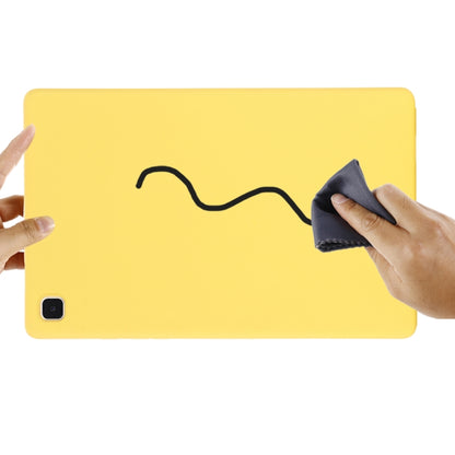 For Samsung Galaxy Tab A7 2020 Solid Color Liquid Silicone Shockpoof Tablet Case(Yellow) by bashfashion