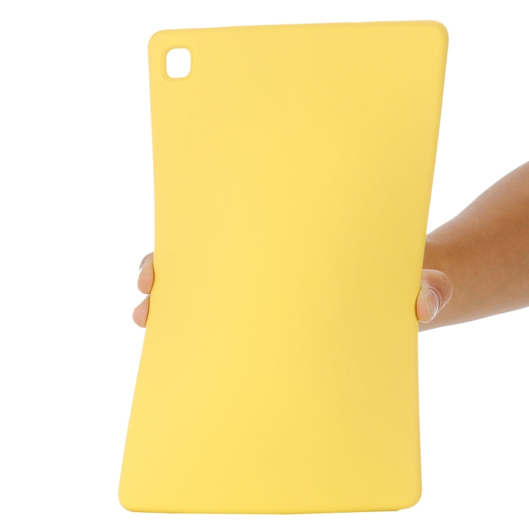 For Samsung Galaxy Tab A7 2020 Solid Color Liquid Silicone Shockpoof Tablet Case(Yellow) by bashfashion