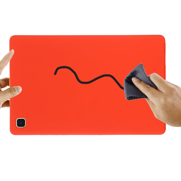 For Samsung Galaxy Tab A7 2020 Solid Color Liquid Silicone Shockpoof Tablet Case(Red) by bashfashion
