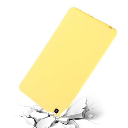 For Samsung Galaxy Tab A 8.0&S Pen 2019 Solid Color Liquid Silicone Shockpoof Tablet Case(Yellow) by bashfashion