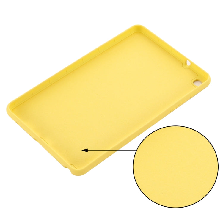 For Samsung Galaxy Tab A 8.0&S Pen 2019 Solid Color Liquid Silicone Shockpoof Tablet Case(Yellow) by bashfashion
