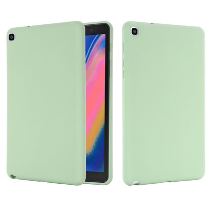 For Samsung Galaxy Tab A 8.0&S Pen 2019 Solid Color Liquid Silicone Shockpoof Tablet Case(Green) by bashfashion