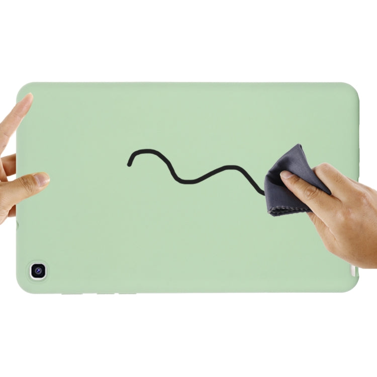 For Samsung Galaxy Tab A 8.0&S Pen 2019 Solid Color Liquid Silicone Shockpoof Tablet Case(Green) by bashfashion