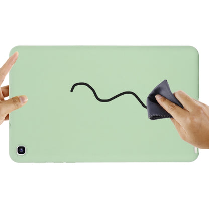 For Samsung Galaxy Tab A 8.0&S Pen 2019 Solid Color Liquid Silicone Shockpoof Tablet Case(Green) by bashfashion