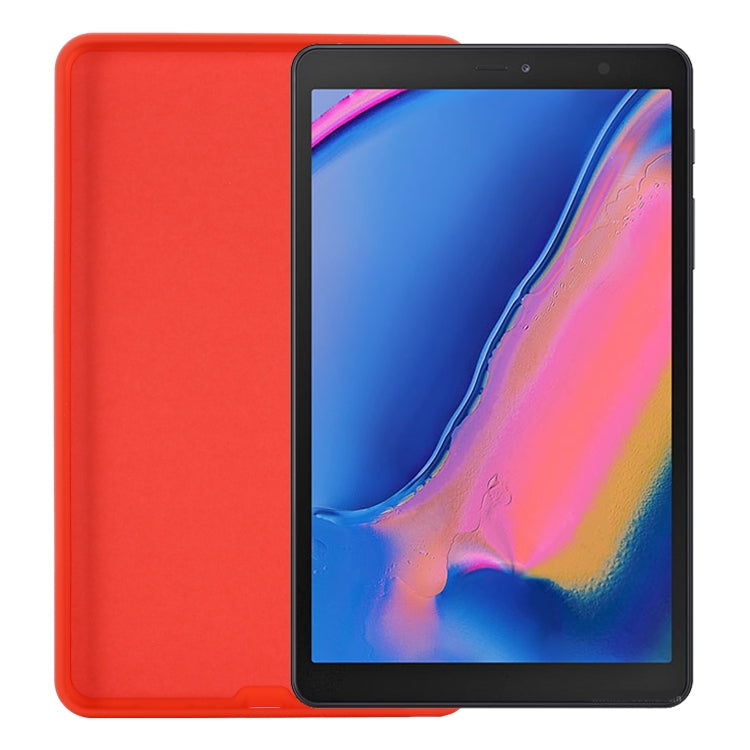For Samsung Galaxy Tab A 8.0&S Pen 2019 Solid Color Liquid Silicone Shockpoof Tablet Case(Red) by bashfashion