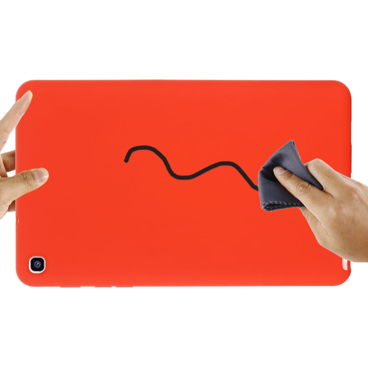 For Samsung Galaxy Tab A 8.0&S Pen 2019 Solid Color Liquid Silicone Shockpoof Tablet Case(Red) by bashfashion
