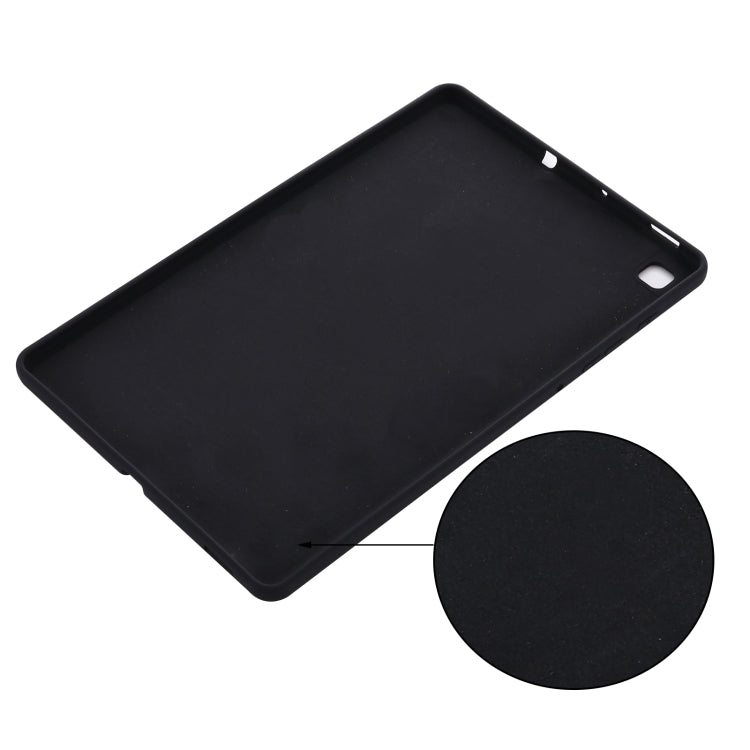 For Samsung Galaxy Tab S6 Lite Solid Color Liquid Silicone Shockpoof Tablet Case(Black) by bashfashion