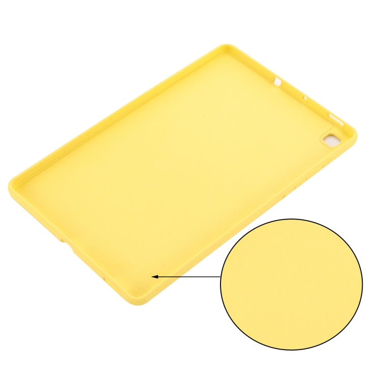 For Samsung Galaxy Tab S6 Lite Solid Color Liquid Silicone Shockpoof Tablet Case(Yellow) by bashfashion