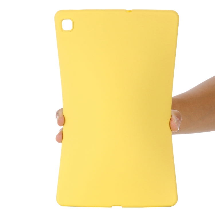 For Samsung Galaxy Tab S6 Lite Solid Color Liquid Silicone Shockpoof Tablet Case(Yellow) by bashfashion