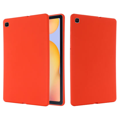 For Samsung Galaxy Tab S6 Lite Solid Color Liquid Silicone Shockpoof Tablet Case(Red) by bashfashion