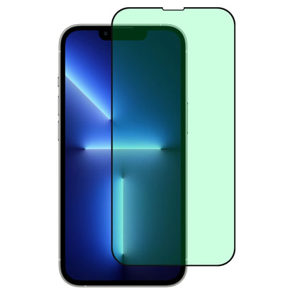 For iPhone 16e / 13 / 13 Pro Green Light Eye Protection Tempered Glass Film by bashfashion