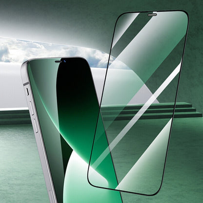 For iPhone 16e / 13 / 13 Pro Green Light Eye Protection Tempered Glass Film by bashfashion