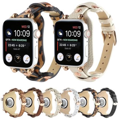 Bracelet Genuine Leather Watch Band For Apple Watch Ultra 49mm&Watch Ultra 2 49mm / Series 9&8&7 45mm / SE 3&SE 2&6&SE&5&4 44mm / 3&2&1 42mm(Dark Brown) by bashfashion