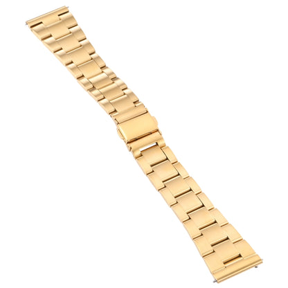 For Samsung Galaxy Galaxy Watch 3 45mm / Huawei Watch 3 / 3 Pro 22mm Three-bead Steel Quick Release Watch Band(Gold) by bashfashion