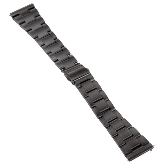 For Samsung Galaxy Galaxy Watch 3 45mm / Huawei Watch 3 / 3 Pro 22mm Three-bead Steel Quick Release Watch Band(Black) by bashfashion