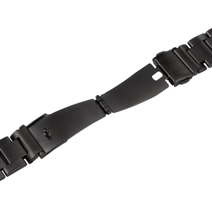 For Samsung Galaxy Galaxy Watch 3 45mm / Huawei Watch 3 / 3 Pro 22mm Three-bead Steel Quick Release Watch Band(Black) by bashfashion