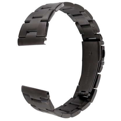 For Samsung Galaxy Galaxy Watch 3 45mm / Huawei Watch 3 / 3 Pro 22mm Three-bead Steel Quick Release Watch Band(Black) by bashfashion