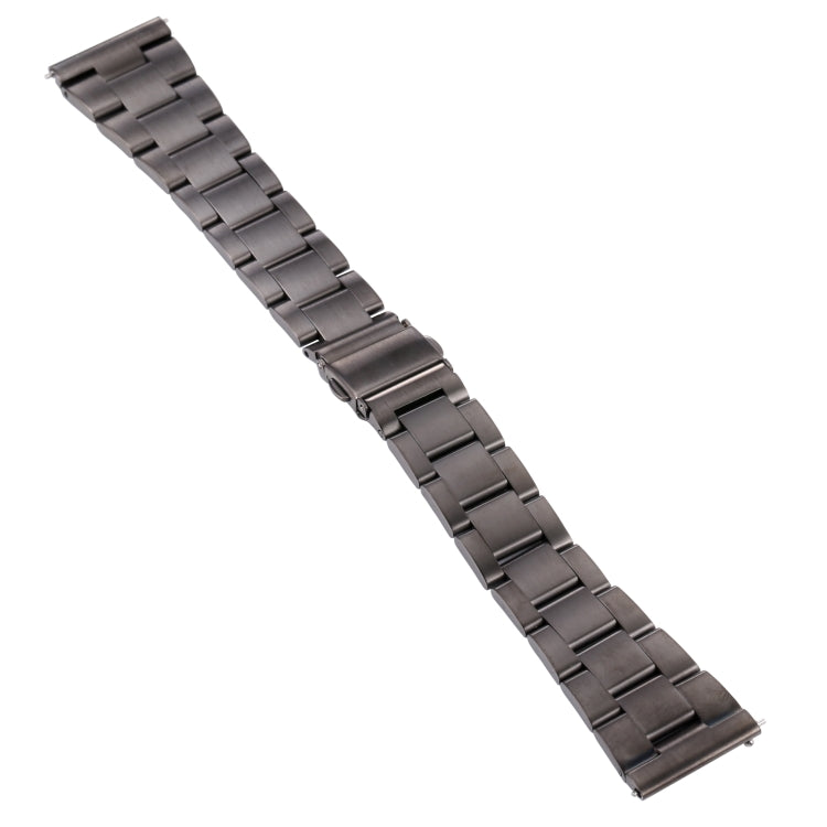 For Samsung Galaxy Galaxy Watch 3 45mm / Huawei Watch 3 / 3 Pro 22mm Three-bead Steel Quick Release Watch Band(Grey) by bashfashion