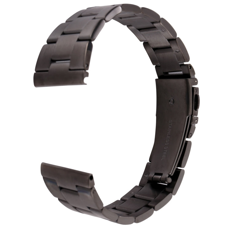 For Samsung Galaxy Galaxy Watch 3 45mm / Huawei Watch 3 / 3 Pro 22mm Three-bead Steel Quick Release Watch Band(Grey) by bashfashion