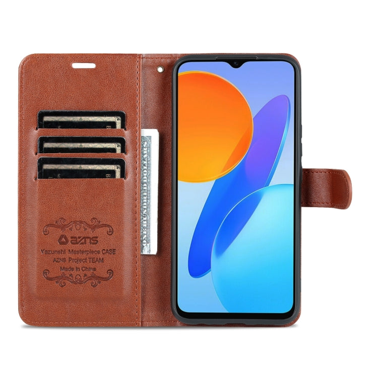 For Honor Play 30 AZNS Sheepskin Texture Flip Leather Phone Case(Brown) by AZNS