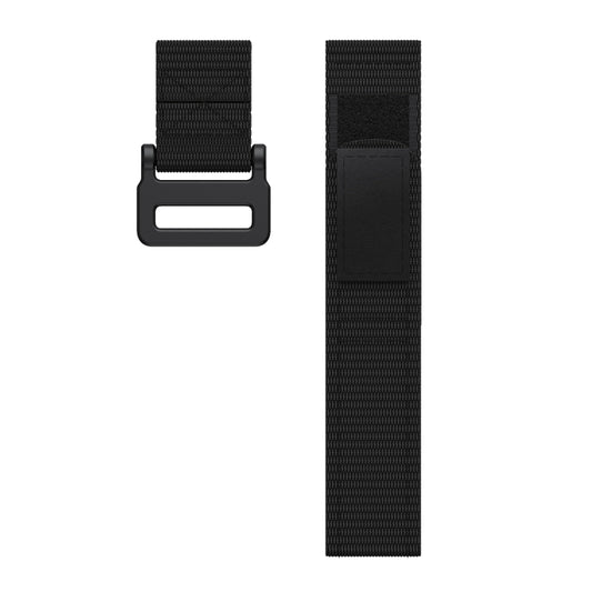26mm Hook And Loop Fastener Nylon Watch Band(Black) by bashfashion
